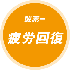 酸素=疲労回復
